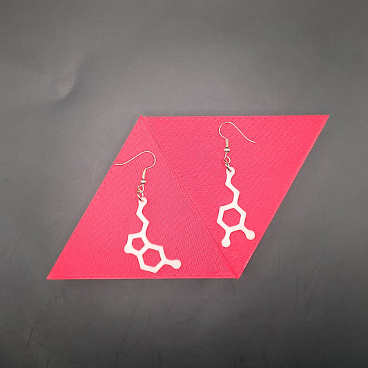 Glow-in-the-Dark Dopamine & Serotonin Molecule Earrings