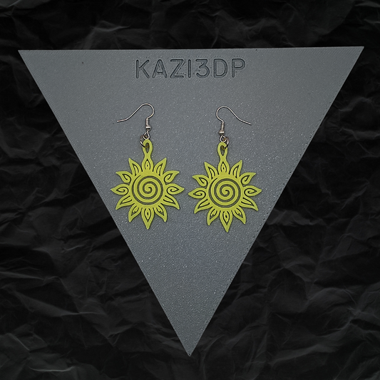 Sun Spiral Glow in Dark Earrings
