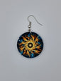 Electric Plasma Sunflower Sublimation Dangle Earrings