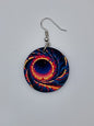 Cosmic Black Hole Round Dangle Earrings