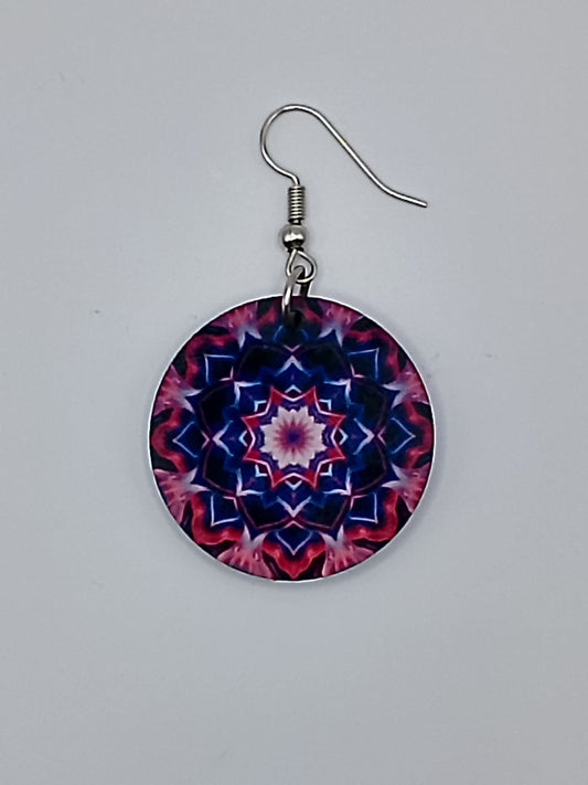 Double-Sided Bohemian Mandala Earrings Handcrafted