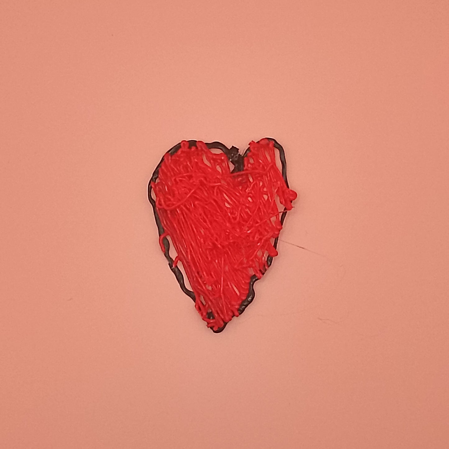 Handmade 3D Pen Printed Red Heart