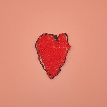 Handmade 3D Pen Printed Red Heart