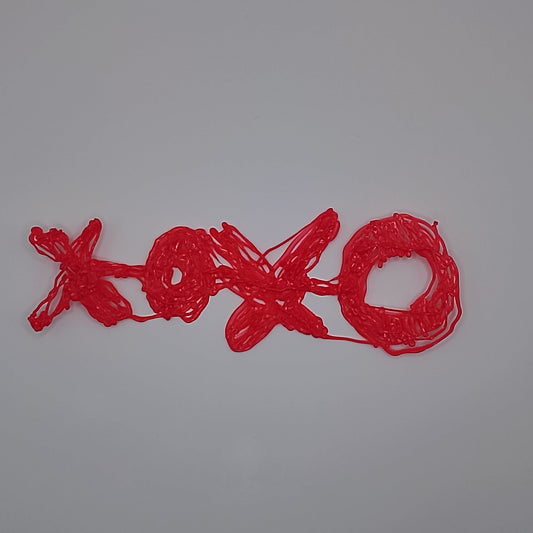 Handmade 3D Pen Printed XOXO