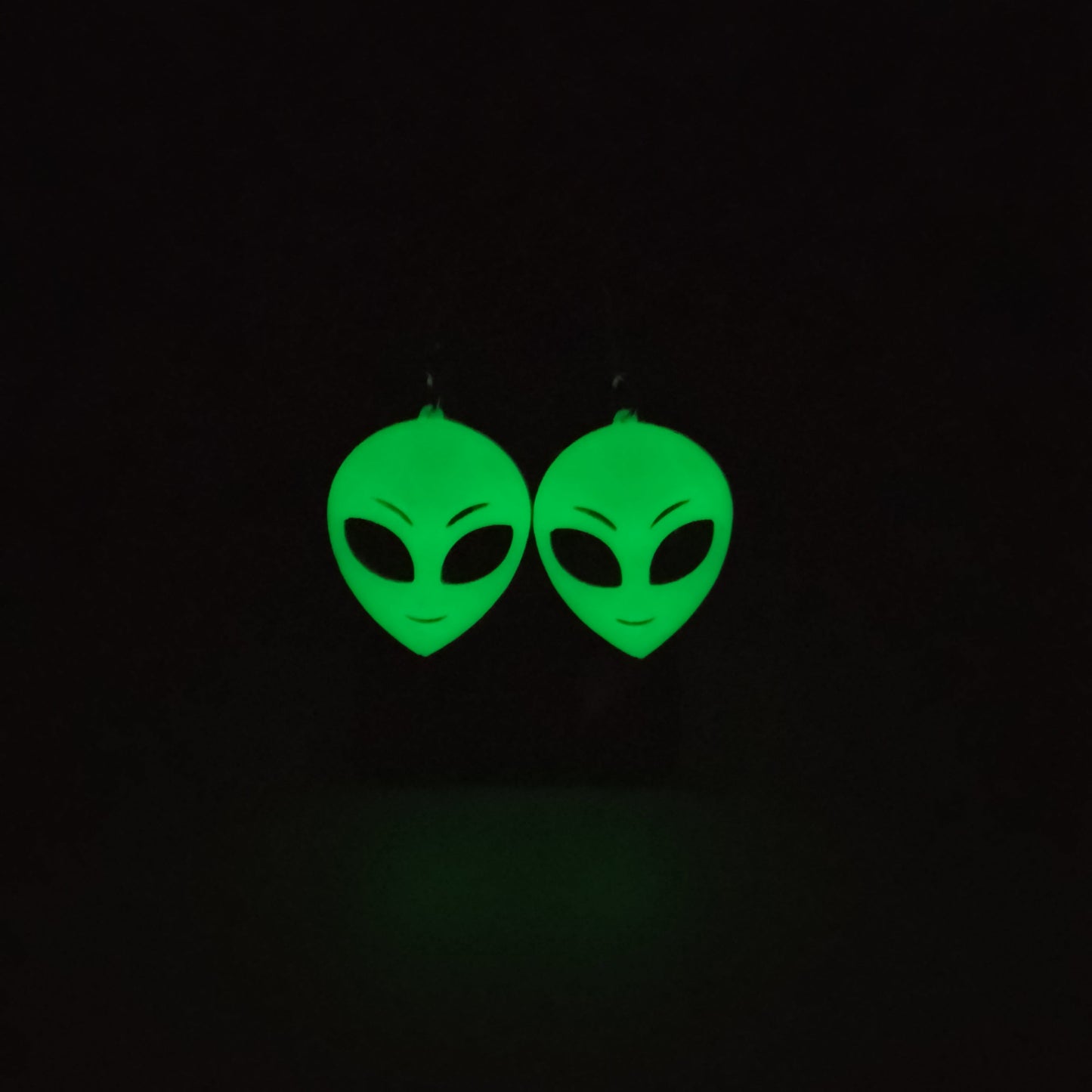 Glow-in-the-Dark Alien Earrings