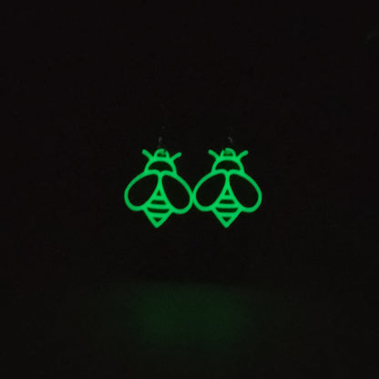 Glow-in-the-Dark Bee Earrings