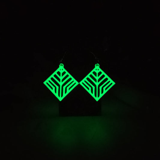 Glow-in-the-Dark Geometric Earrings