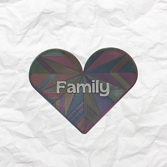 Heart Family Magnet - Handmade Fridge Magnet