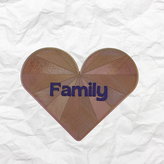 Heart Family Magnet - Handmade Fridge Magnet