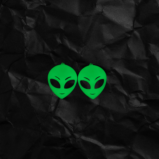 Glow-in-the-Dark Alien Earrings