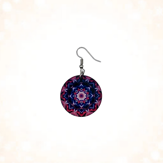 Cosmic Black Hole Round Dangle Earrings