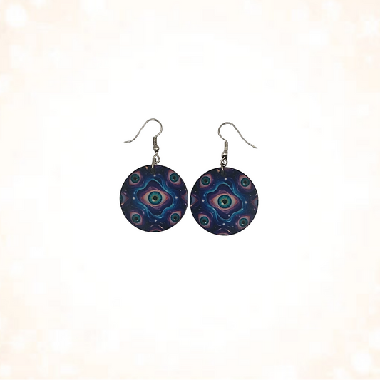 Hypnotic Cosmic Eyes Double-Sided Earrings