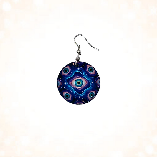 Hypnotic Cosmic Eyes Double-Sided Earrings
