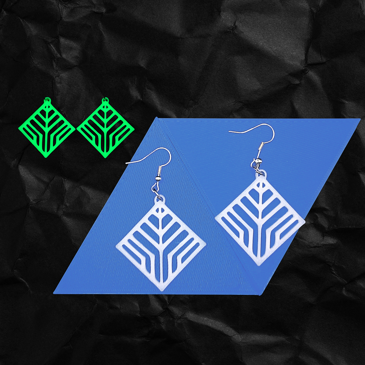 Glow-in-the-Dark Geometric Earrings