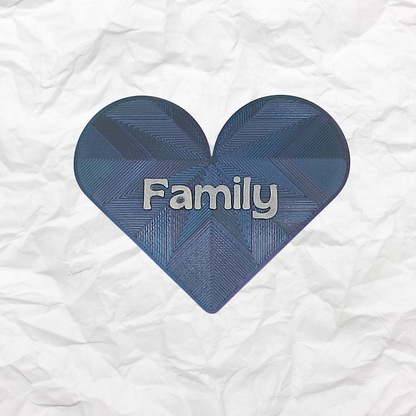 Heart Family Magnet - Handmade Fridge Magnet