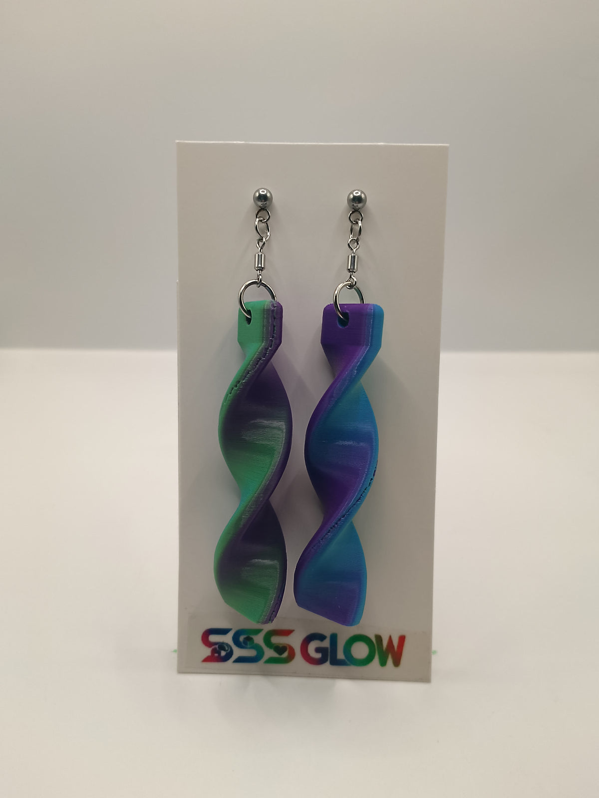 Northern Lite Swirls – Lightweight Spinning Earrings (2 Sizes)