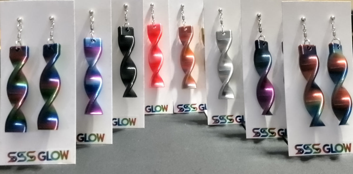 Northern Lite Swirls – Lightweight Spinning Earrings (2 Sizes)
