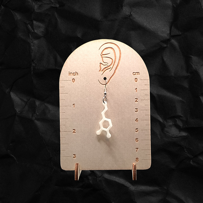 Glow-in-the-Dark Dopamine & Serotonin Molecule Earrings