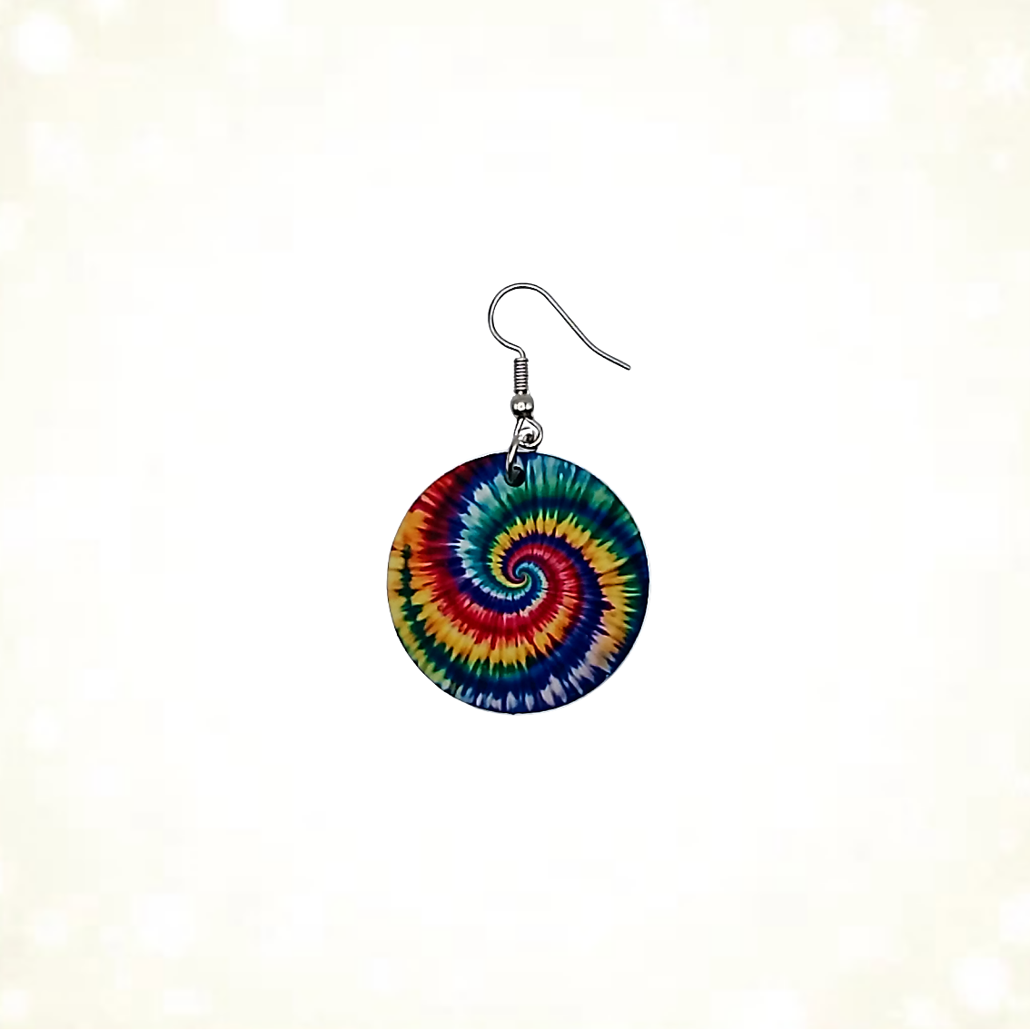 Groovy Tie Dye Spiral Double-Sided Earrings