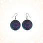 Neon Psychedelic Cat Face Earrings