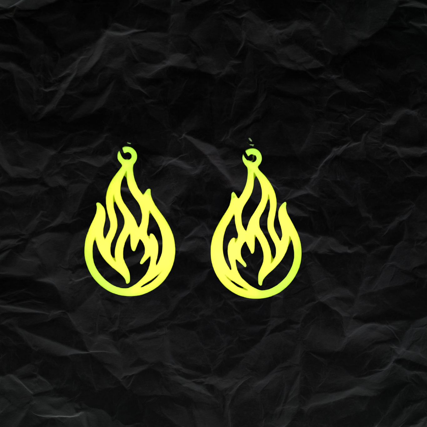 Flame Glow In The Dark Earrings 🔥