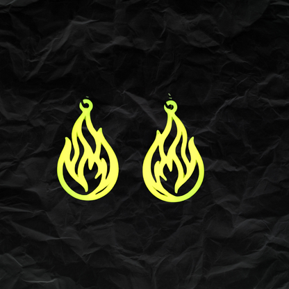 Flame Glow In The Dark Earrings 🔥