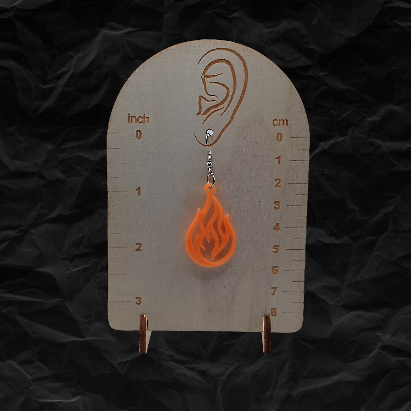 Flame Glow In The Dark Earrings 🔥