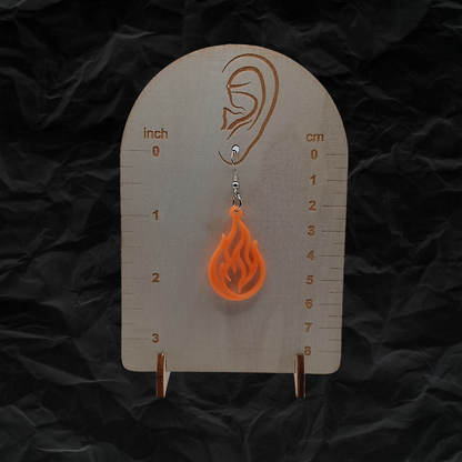 Flame Glow In The Dark Earrings 🔥