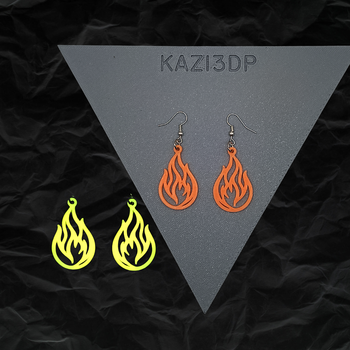 Flame Glow In The Dark Earrings 🔥