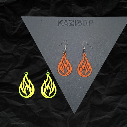 Flame Glow In The Dark Earrings 🔥