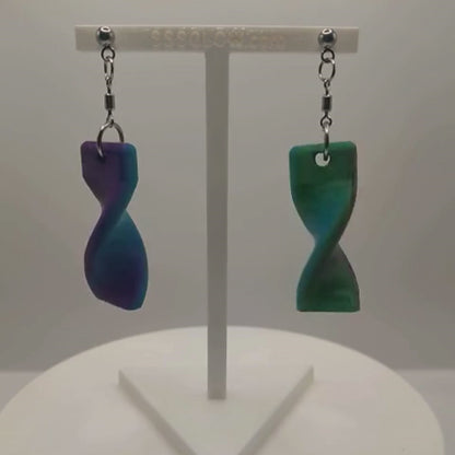 Northern Lite Swirls – Lightweight Spinning Earrings (2 Sizes)