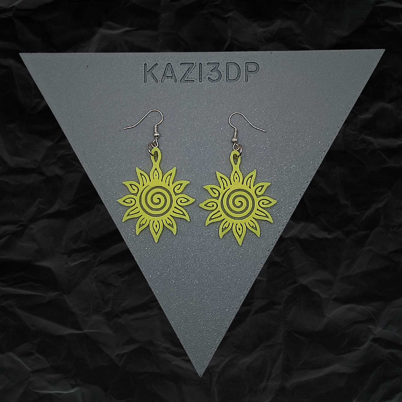 Sun Spiral Glow in Dark Earrings