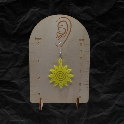 Sun Spiral Glow in Dark Earrings